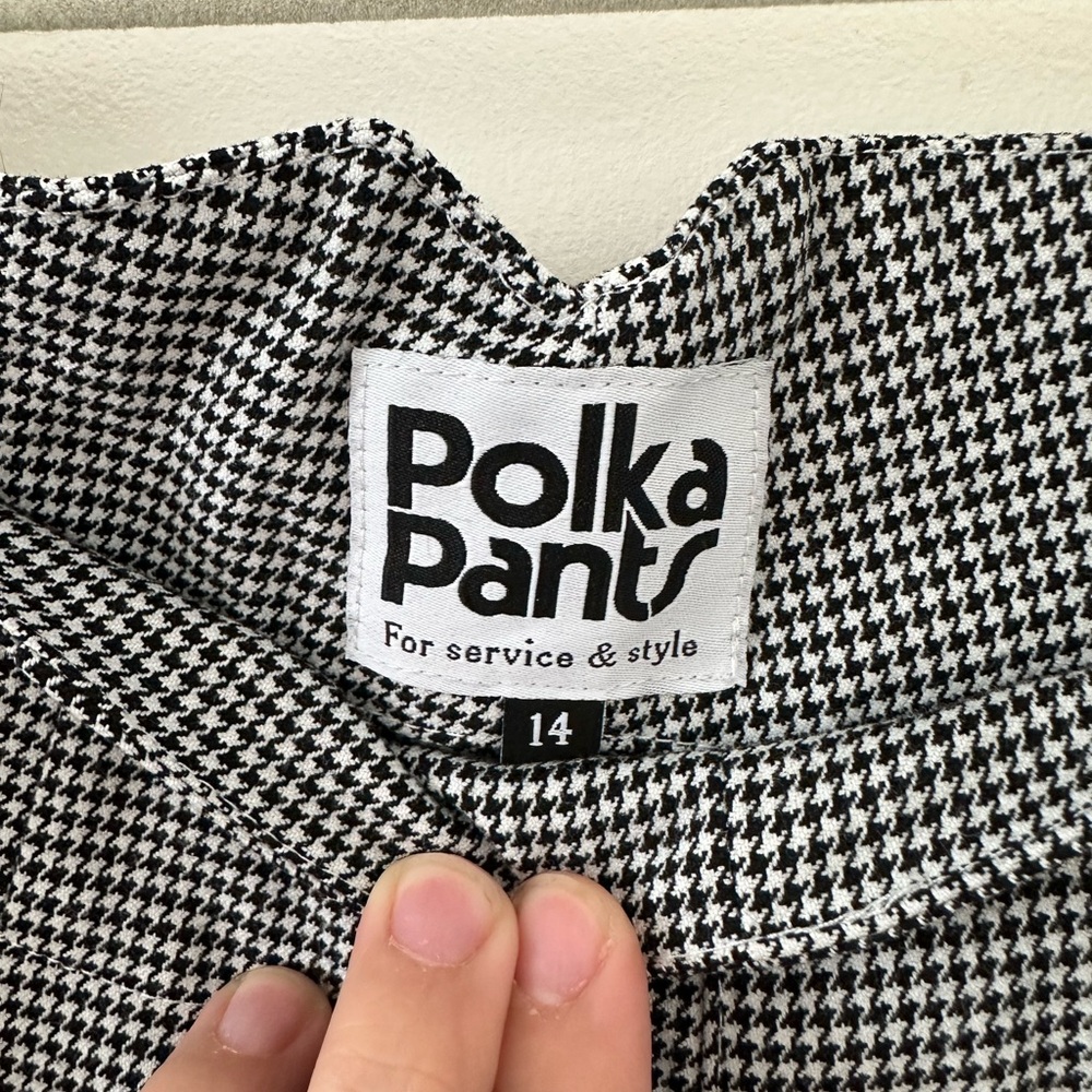 Polkapants Woman’s Tailored Chef Pants Houndstooth UK12/US10
